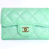 Chanel Flap Wallet Green