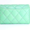 Chanel Flap Wallet Green