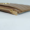 Saint Laurent Chevron Leather Pouch – Brown