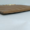 Saint Laurent Chevron Leather Pouch – Brown