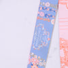 Hermes Blue & Pink Flower Twilly