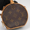 SLG Luxury Louis Vuitton Boîte Chapeau Souple Mini round monogram canvas bag with cowhide leather trim
